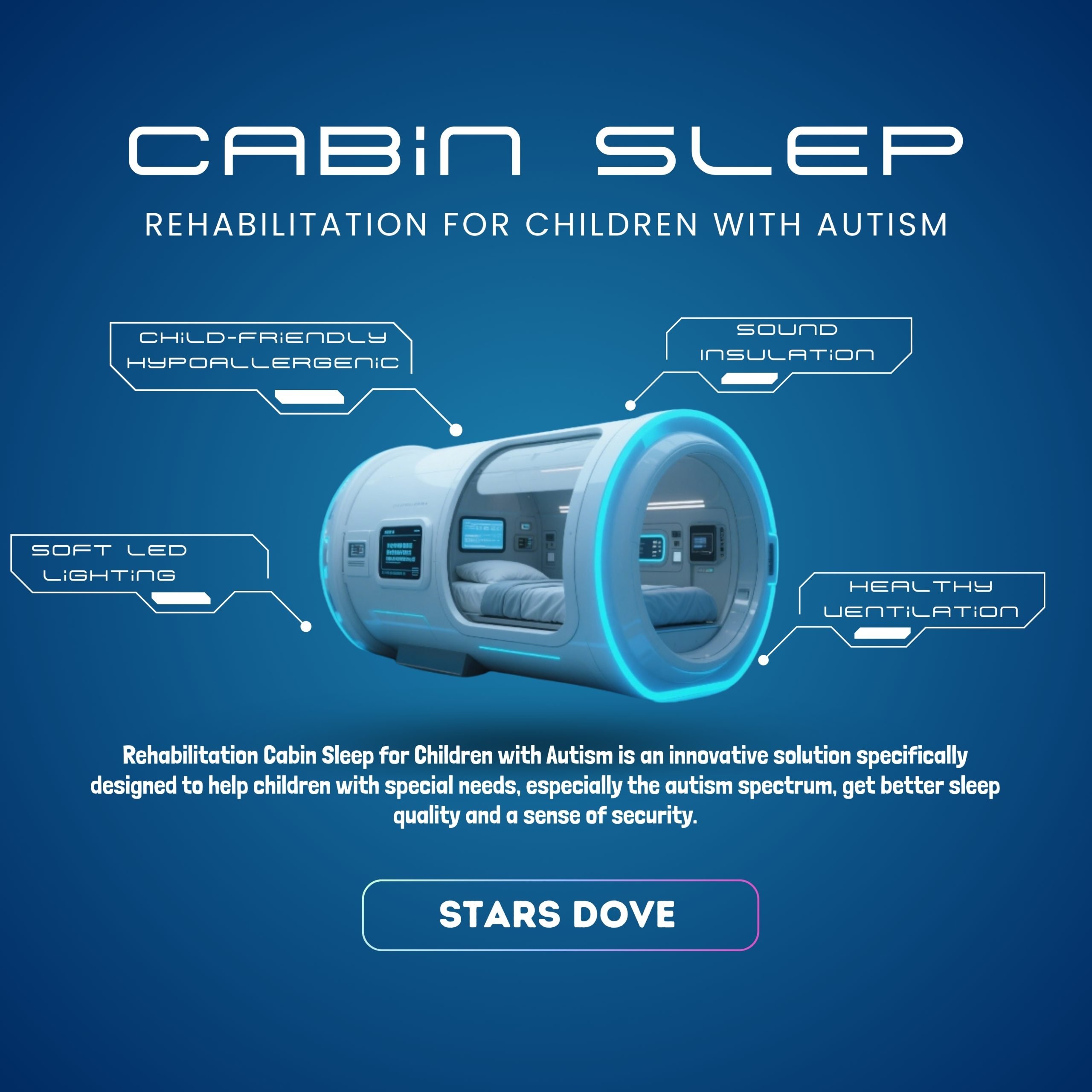 Rehabilitation Cabin Sleep for Children with Autism – safe sleeping cabin